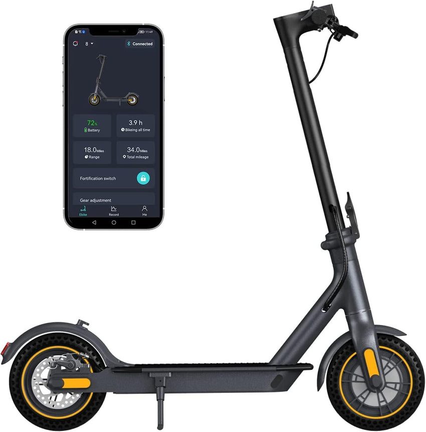 Electric Scooter -500W Motor 10 Solid Tires.Up to 18 Miles Long-Range and 19 MPH Portable Folding Commuting Scooter for Adults
