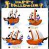 10ft Halloween Inflatable Pirate Ship Decoration - Image 3