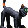 11 Foot Tall Animated Halloween Inflatable Black Cat - Image 5