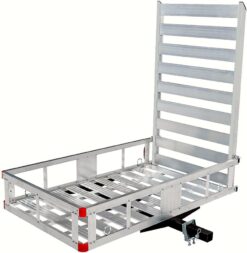 80779 Aluminum Hitch Mount Cargo Carrier with 47′′ Long Ramp. 1 Pack