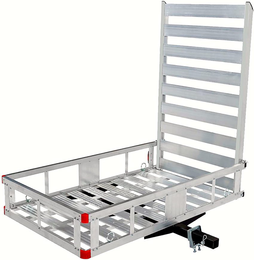 80779 Aluminum Hitch Mount Cargo Carrier with 47′′ Long Ramp. 1 Pack