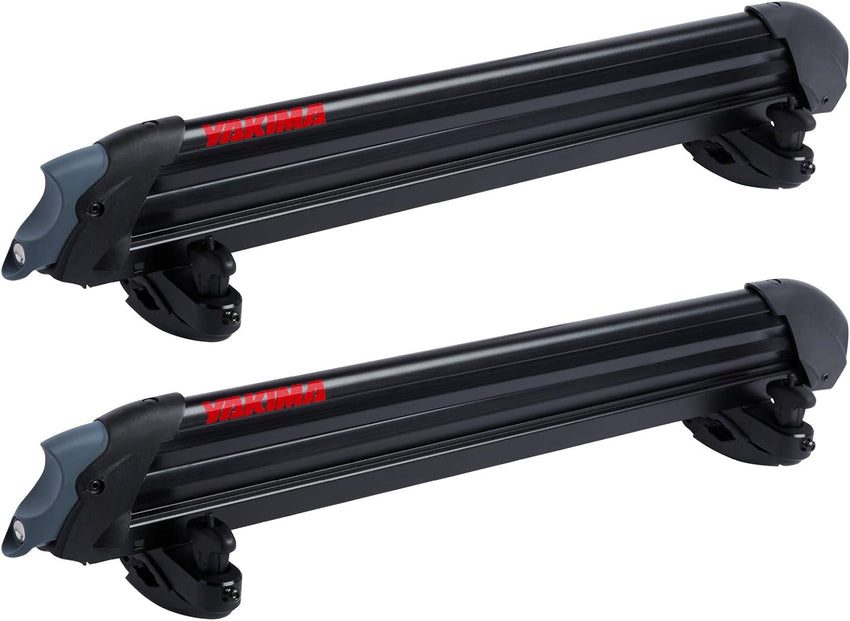 Yakima. PowderHound 6 Ski & Snowboard Mount. Fits Up to 6 Pairs of Skis or 4 Snowboards. Rides Quietly. Fits Most Roof Racks. Black