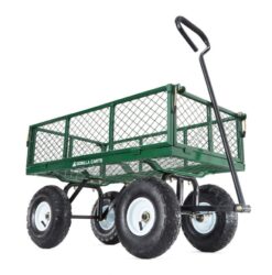 Gorilla Carts GOR400-COM Steel Garden Cart with Removable Sides. 400-lbs. Capacity. Green