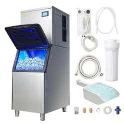 VEVOR Commercial Ice Maker. 360LBS/24H Ice Making Machine with 330.7LBS Large Storage Bin