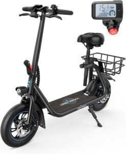 URBANMAX C1 Electric Scooter with Seat. 450W Powerful Motor up to 22 Miles Range