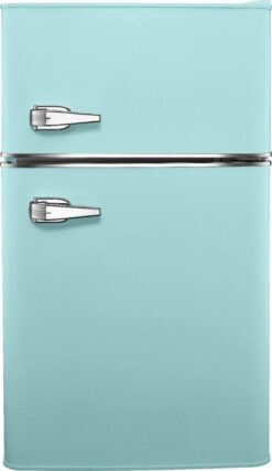 3.1 Cu. ft. Retro Mini Fridge with Top Freezer – Cool Mint