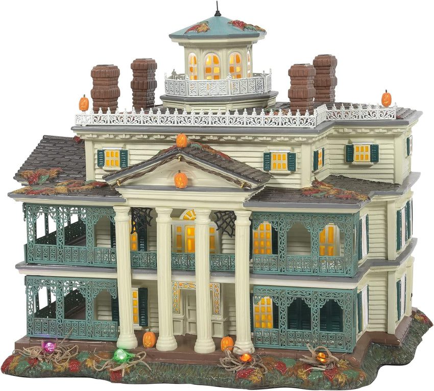 Department 56 Snow Village Halloween Disneyland Haunted Mansion Lit Building. 9.1 Inch. Multicolor