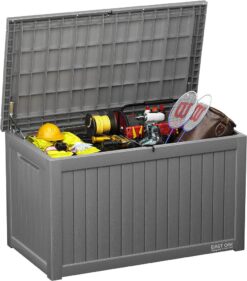 230 Gallon Deck Box. Outdoor Storage Box with Padlock