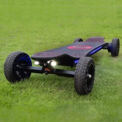Electric Skateboard 4000 Watts | 12S3P | 35 mph | 22 Mile Range | 6 Wheels | Cool Lights |
