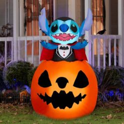 5 Air Blown Animated Rise Vampire Stitch Pumpkin Yard Decor
