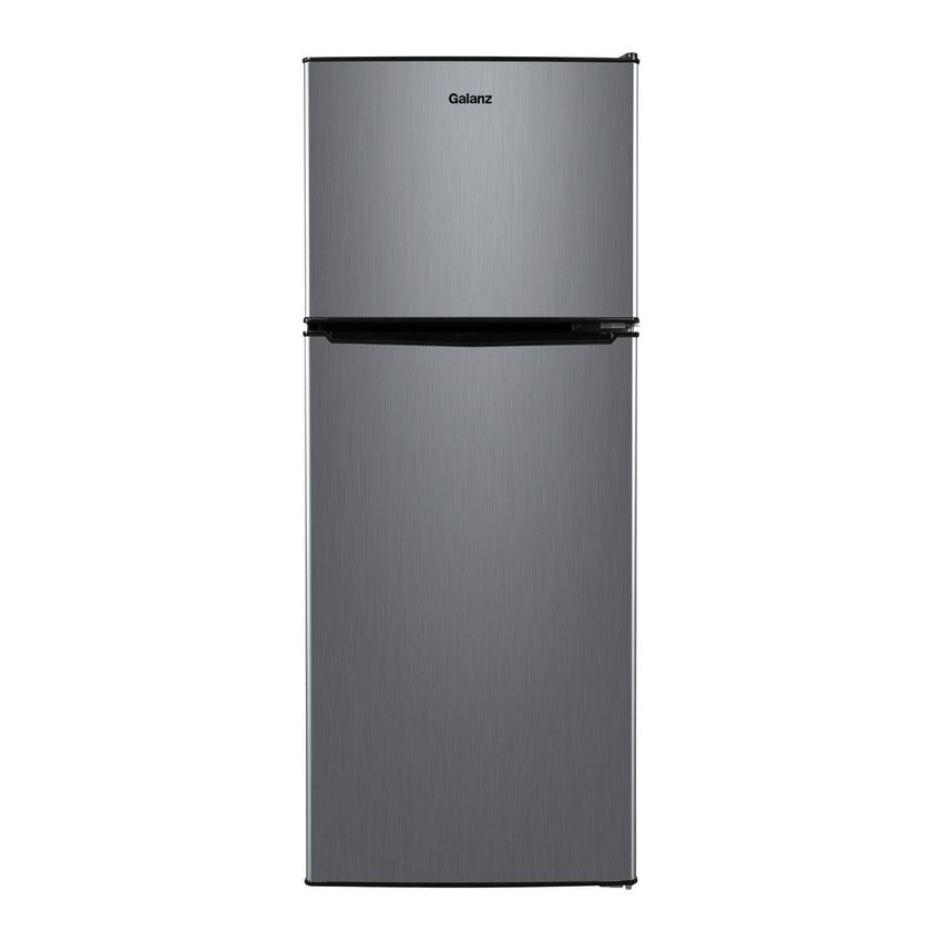 Galanz 4.6. Cu ft Two Door Mini Refrigerator with Freezer. Stainless Steel