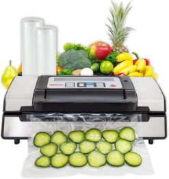 Nesco Deluxe Food VS-12 Vacuum Sealer. 130 Watts. Kit Bags & Viewing Lid