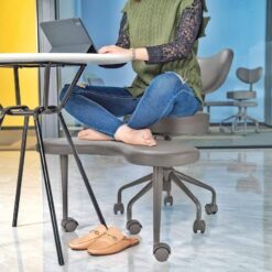 Pipersong Meditation Chair. Home Office Desk Chair. Cross Legged Chair with Lumbar Support and Adjustable Stool