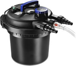 Pond Filter 2700-8000 Gallons 30000L – Bio Pond Filters for Outdoor Ponds with UV Light – Submersible Filtration System for Koi Fish. Aquarium Tank. Garden Water
