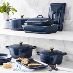 20-piece Signature Cast Iron Cookware Set.10.25′′ Skillet.1.75-quart Saucepan with Lid