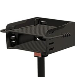 Pilot Rock Park Style Steel Outdoor BBQ Charcoal Grill and Post. Black