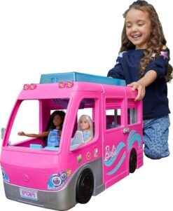 Playset. toy vehicle. comes with 60 accessories including furniture. swimming pool and 30-inch slide