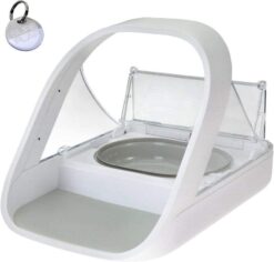 Automatic Pet Feeder -Microchip Pet Feeder – MPF001 – Suitable for Both Wet and Dry Food – Bonus eOutletDeals Pet Towel