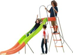 Outdoor Play Set Kids Slide: 10 ft Freestanding Climber. Swingsets. Playground Jungle Gyms Kids Love – Above Ground Pool Slide for Summer Backyard