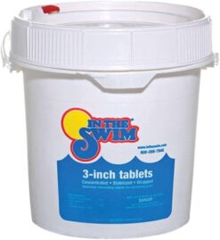 In The Swim 3 Inch Stabilized Chlorine Tablets for Sanitizing Swimming Pools – Individually Wrapped. Slow Dissolving – 90% Available Chlorine – Tri-Chlor – 50 Pounds