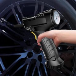 Tire Inflator Pump with Emergency LED Light – 12V