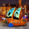 10ft Halloween Inflatable Pirate Ship Decoration - Image 5
