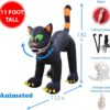 11 Foot Tall Animated Halloween Inflatable Black Cat - Image 2