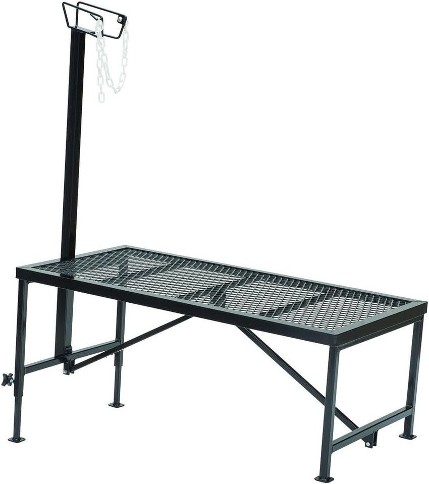 Weaver Leather Livestock Steel Trim Stand – Adjustable and Durable Trimming Stand for Sheep. Goats. and Other Livestock – Wire Headpiece Holds Animals in Place During Grooming. Black. 1 Ct (Pack of 1)