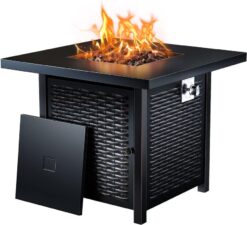 Gas Fire Pit Table. 50.000 BTU Outdoor Propane Fire Pit