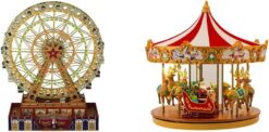 World’s Fair Ferris Wheel Musical Animation Indoor Christmas Decor. 15. Gold & Very Merry Carousel Musical Animation Indoor Christmas Decor. 12. Red