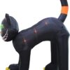 11 Foot Tall Animated Halloween Inflatable Black Cat - Image 6