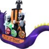 11ft Long Halloween Inflatable Dragon Pirate Ship Skeleton Scene - Image 4