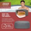 4 to 6 Person Inflatable Hot Tub Square Portable Outdoor Spa with 114 Soothing AirJets and Insulated Cover, Gray-Coleman - Image 8