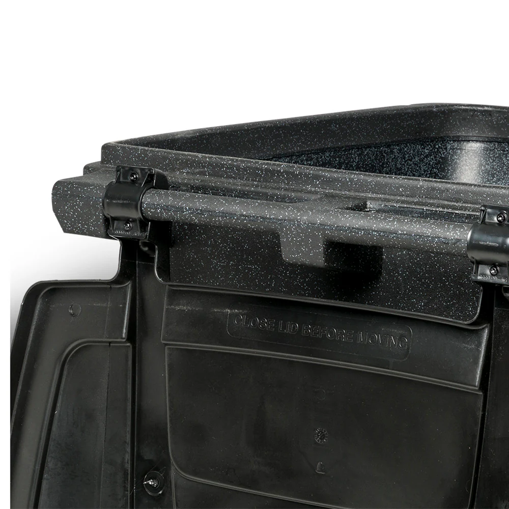 Toter 96 Gallon Trash Can with Smooth Wheels and Lid ; - Image 7