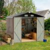 Aoxun 6.4x4 FT Outdoor Storage Shed for Tool Garden - Image 2