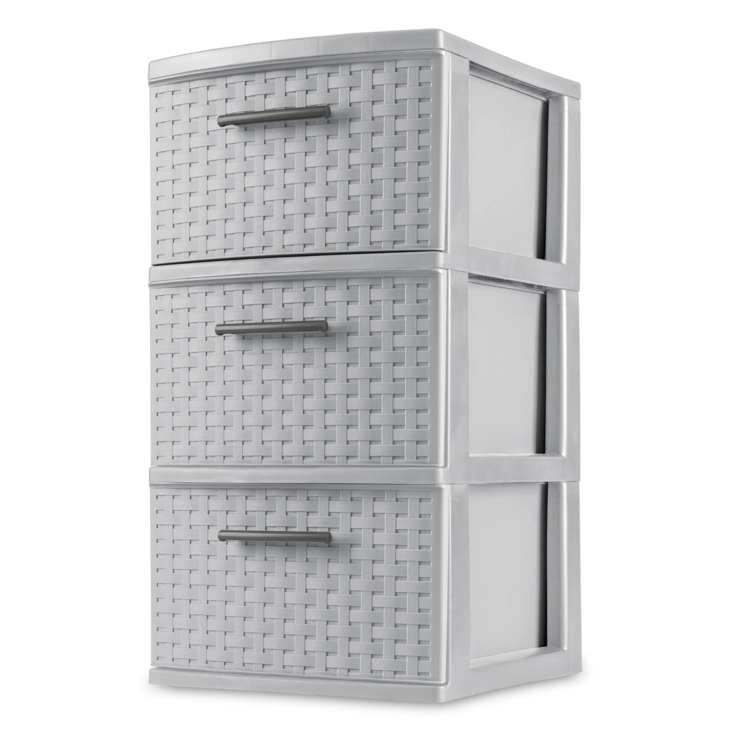 Sterilite 3 Drawer Weave Tower Cement