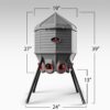 80lb Poultry Feeder, Adjustable Height, UV Stable, Weather Resistant, 8 Ports, Made in USA - Image 6