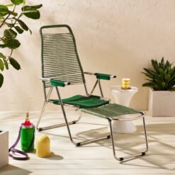 Alternative view of Spaghetti Outdoor Lounge Chair - Sage/ Green