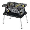 Keter ?C 197283 Folding Table Work Bench for Miter Saw Stand Woodworking Tools and Accessories with Included 12 Inch Wood Clamps ?C Easy Garage Storage Black/Yellow - Image 2