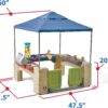 All-round play patio with canopy, kids indoor and outdoor kitchen play set - Image 6