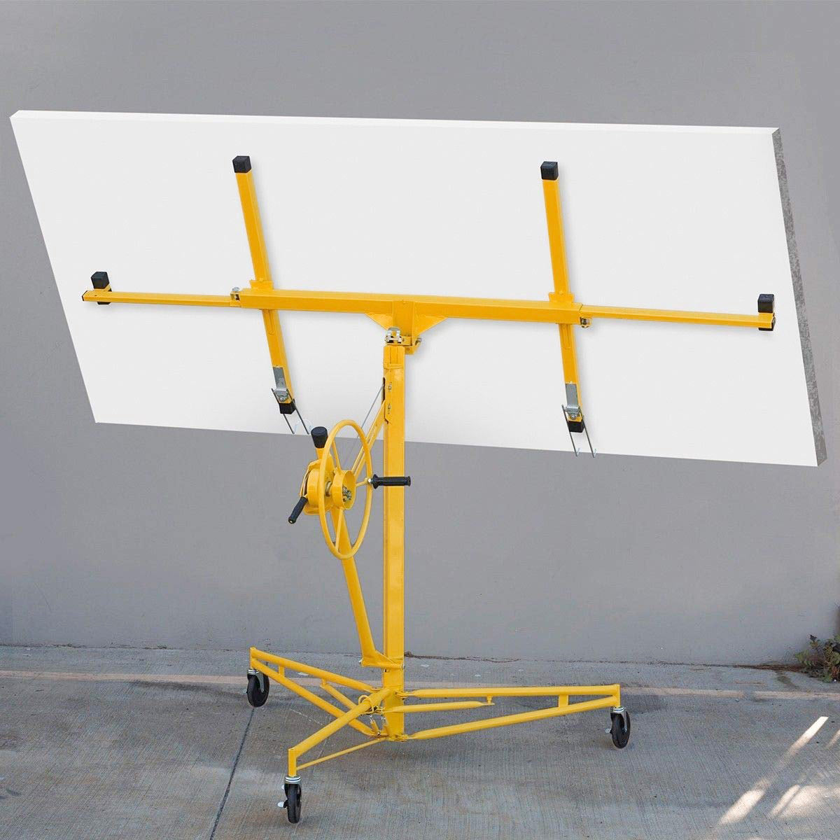 Stark USA 65044 65044 Drywall Lift 11' Yellow Rolling Sheetrock Panel Hoist Jack - Image 3