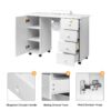 OmySalon Manicure Table Nail Desk w/Electric Downdraft Vent - Image 5