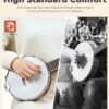 String Banjo 26 Inch MINI Travel Banjo Banjo Beginner Kit with Remo Head Open Back & Closed Solid Back with beginner Kit Comfortable Carrying Bag - Image 5