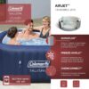4 to 6 Person Inflatable Hot Tub Square Portable Outdoor Spa with 114 Soothing AirJets and Insulated Cover, Gray-Coleman - Image 13