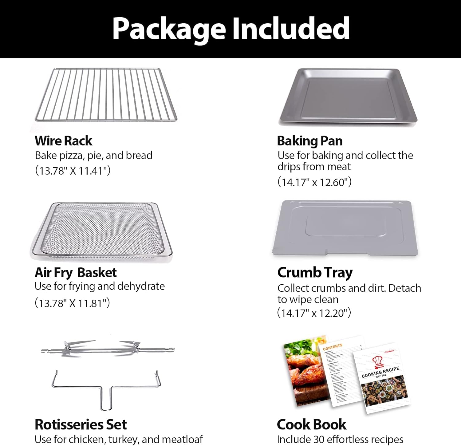 Extra Large Air Fryer, 19-in-1 Air Fryer Oven Combo - Image 6