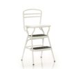 COSCO Stylaire Retro Chair + Step Stool with flip-up seat (white, one pack) - Image 2