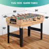 12-in-1 Game Table - 48" Combo Game Table, Ping Pong Table, Foosball Table, Air Hockey Table, Pool Table - Sports Arcade Games with Accessories - Ideal for Game Rooms and Family Game Nights! - Image 4