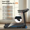 VLDTDRDI 500LBS 3.5HP Folding Treadmill with USB Charge Station,10Mph Electric Treadmil with Incline,Bluetooth Speaker,Device Holder and Pulse Sensor,Running Walking Exercise Machine - Image 7
