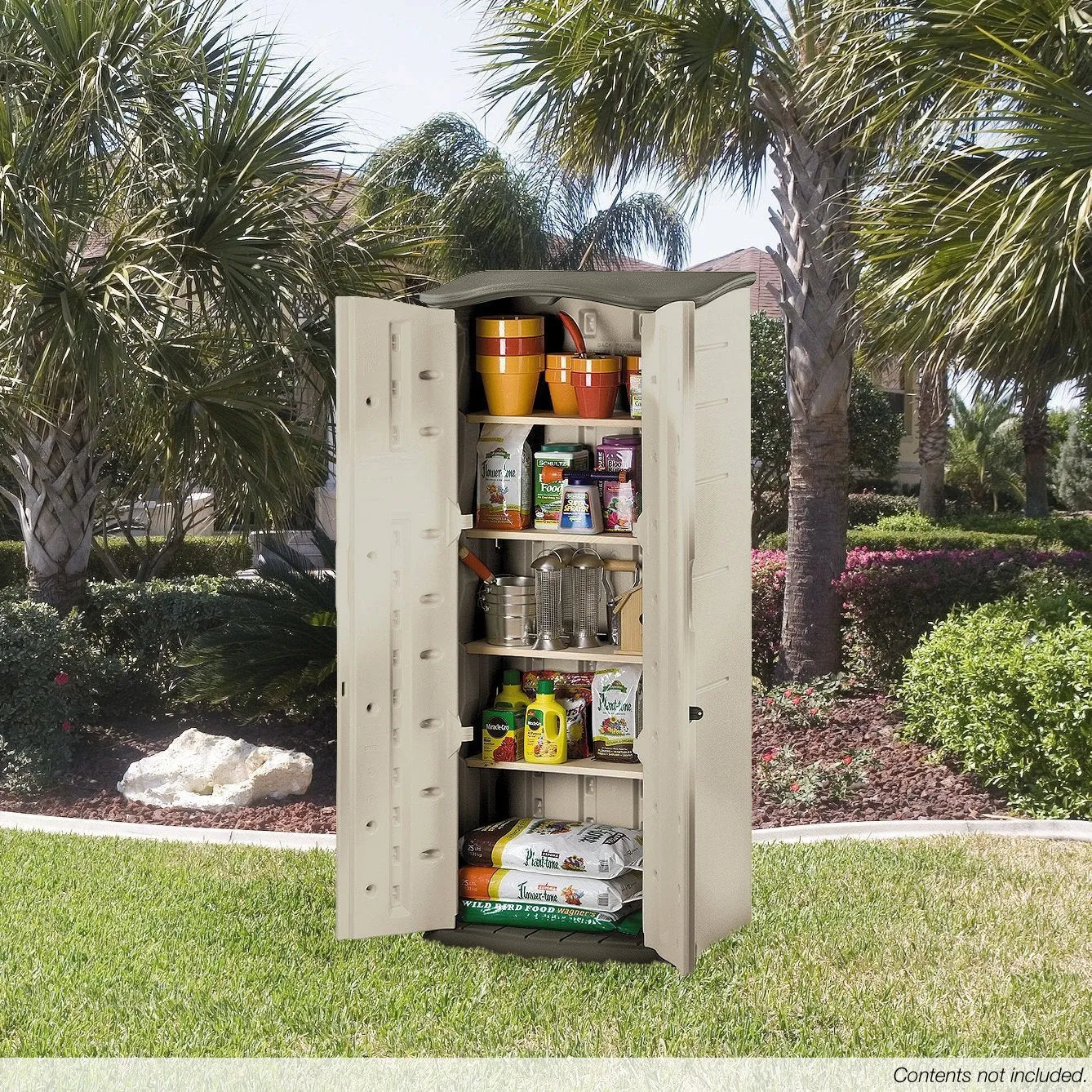 Rubbermaid Vertical Resin Weather Resistant Outdoor Storage Shed - Image 3