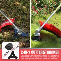 Alternative view of PowerSmart 4-Cycle 31cc 15lb Straight Shaft Gas String Trimmer Weed wacker and Brush Cutter for Lawns and Grass